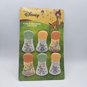 Disney Bambi Magnetic Bag Clips 6-Pack Snack‎ Food Chip Clip Kitchen Decor